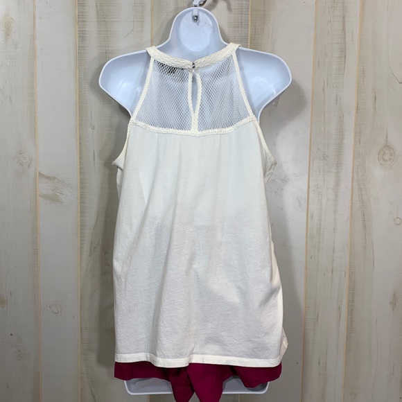 Lauren Ralph Lauren Cream Mesh Yoke Top XL - Picture 4 of 7